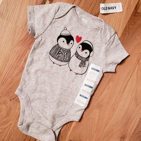 NWT Old Navy Penguin ♥️ Lovey Onesie - Picture 3 of 4
